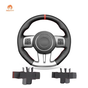 MEWANT Custom PU Leather Steering Wheel Wrap for Dodge Challenger SRT 2012-2014 - Imagen 1 de 11