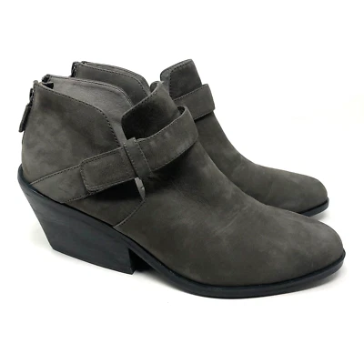 Botines de gamuza gris 9,5 Eileen Fisher Ives grafito nobuck caído para mujer Foto 1 de 4