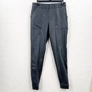 SPANX Women's Leather like Jogger pants Size L NEW - Picture 1 of 9