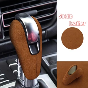 Suede Leather Car Gear Shift Knob Cover Trim For Porsche 718 911 Macan Panamera - Picture 1 of 5