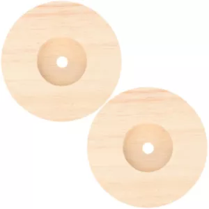 2pcs Display Lamp Base Round Wooden Lamp Base Wooden Round Table Lamp Base - Picture 1 of 12