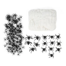 200g Halloween Spider Webs Stretch Cobwebs With 215 Plastic Spiders For Hall ESP