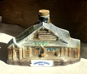Vintage Jim Beam Ponderosa Ranch at Lake Tahoe Nevada Liquor Decanter 1969 (17C) - Picture 1 of 7