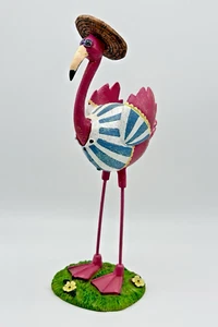 Sommer Flamingo Figur Polystone Metall - Bild 1 von 12