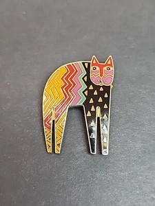 Vintage Laurel Burch "Buelow" KATZE Anstecknadel Brosche Emaille goldfarben figürlich - Bild 1 von 8