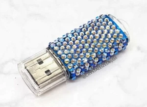 Bling Flash Drive AUSTRIAN CRYSTALS USB Memory Stick Thumb Bedazzled Custom - Bild 1 von 6