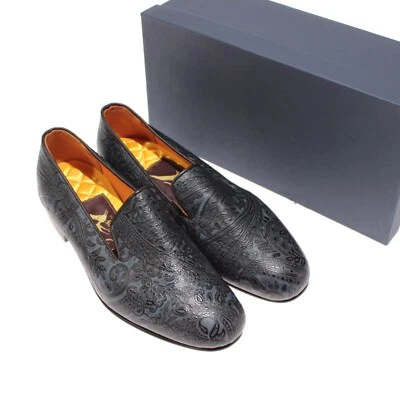 Preppies On Acid NWB Dress Loafers Size 8.5 UK 9.5 US In Denim Blue Paisley - Image 1 of 4