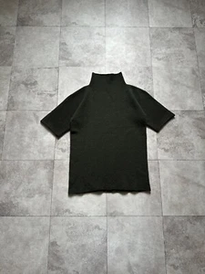 Heart Haat Issey Miyake Green Cashmere Seamless Knit High Neck Top T-shirt Sz 2 - Picture 1 of 13