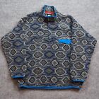 Patagonia Synchilla Sweater Men&#39;s XL Yanaba Forge Grey Snap T Button Pullover