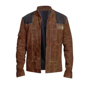 Han Solo a Star Wars Story Han Solo Brown Suede Leather Jacket - Picture 1 of 4