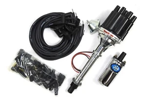 Pertronix Ignition Kit Includes Chevy Sb/Bb Billet Dist Black Cap, Coil & Wires - Picture 1 of 1