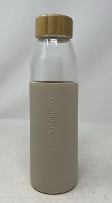 NESPRESSO Reusable Water Bottle Grey Sleeve 500ml Bamboo Cap - Image 1 of 4