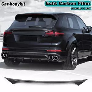 Spoiler carbonio centro spoiler posteriore labbro bagagliaio per Porsche Cayenne 958 15-17 - Foto 1 di 12