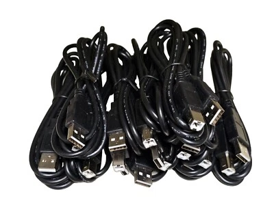 10 x USB 2.0 A to B High Speed Printer Cable 4ft For HP Canon Epson Brother  - Image 1 of 2