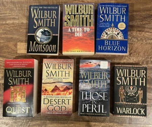 LOT of 7 Wilbur Smith PB Books Courtney Ancient Egypt Hector Cross Series - Picture 1 of 8