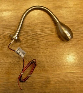 Chelsom LED Brushed Nickel Finish Reading Light With Flexi Arm RRP £100 - NEW - Picture 1 of 5