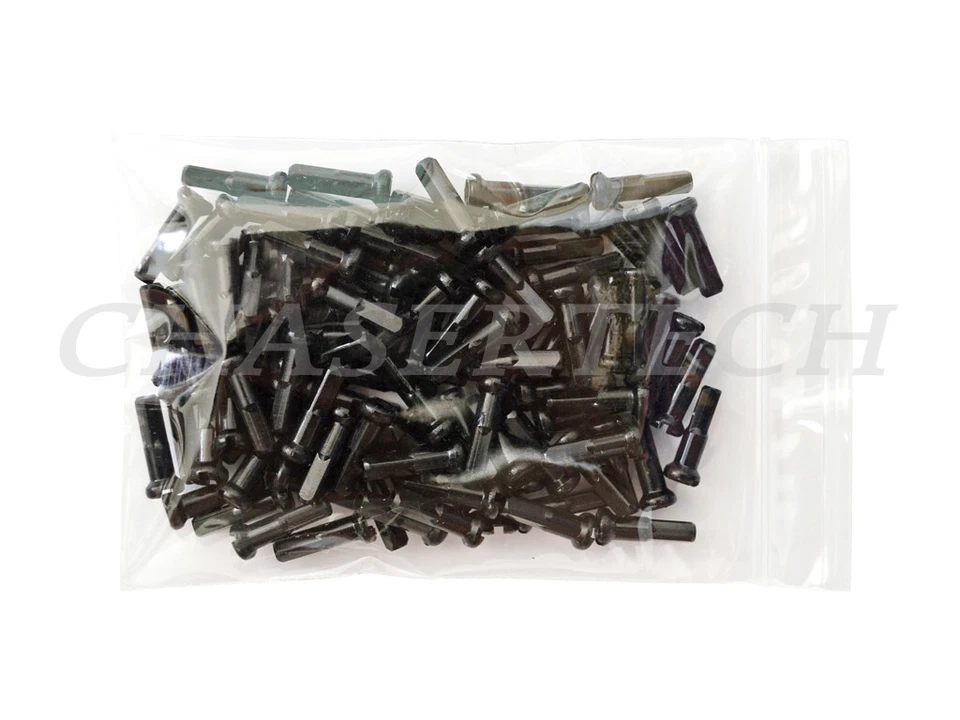 Boquillas de radios de aleación para bicicleta 7075 1,8 mm 15G 5/8" 100 piezas negras Foto 1 de 1