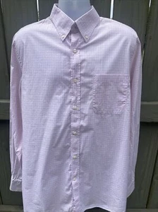 Hickey Freeman Men's Pink/maroon/White Plaid Long Sleeve Button down Shirt sz XL - Picture 1 of 14