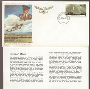 1981 SAAF South Africa Westland Wapiti Cover with INSERT - Picture 1 of 5