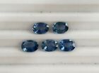 7x5 mm Oval Blue Sapphire Matching Gemstones 5 pc set Burmese blue sapphire