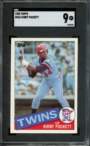 1985 Topps KIRBY PUCKETT #536 Rookie RC Minnesota Twins SGC 9 MINT - Picture 1 of 2