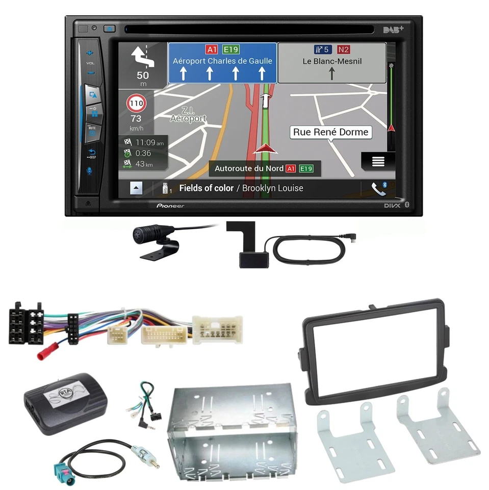 Pioneer AVIC-Z730DAB Navigation Bluetooth Einbauset für Dacia Duster Lodgy Logan - Bild 1 von 1