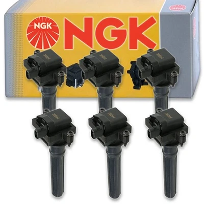 6 шт катушек зажигания NGK для 2001-2005 Dodge Stratus 2,7 л V6 - свеча зажигания db - Изображение 1 из 4
