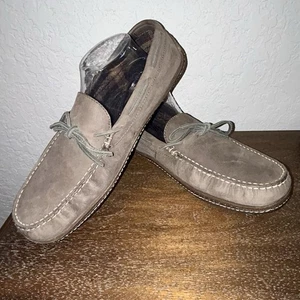 Zapatos Zapatilla L.L Bean Cosidos a Mano Franela Forrados Sin Cordones Gamuza Cuero Talla 11 - Imagen 1 de 8