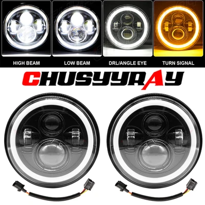 Faro LED redondo de 7 pulgadas haz alto/bajo para Chevrolet Chevy II 1964 1965 1966 1967 Foto 1 de 4