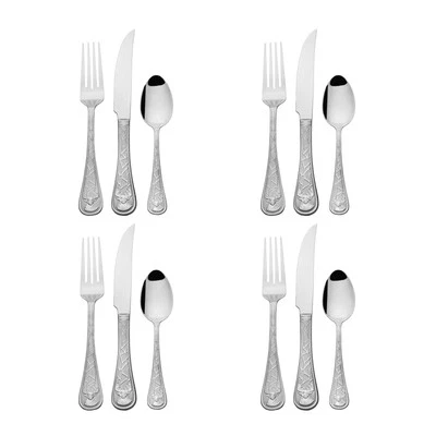Towle Deer Frost Stainless Steel 12pc. Flatware Set