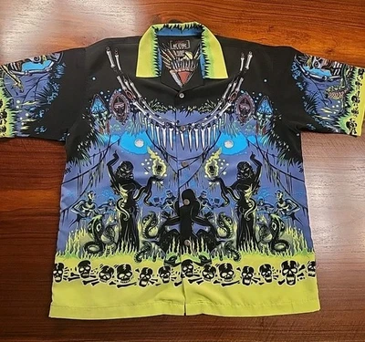 La Rocka BC Ethic Shirt Vintage Black Magic Voodoo Tiki Skull Vince Ray Men’s L - Image 1 of 4