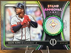 OZZIE ALBIES 2020 Topps Tribute Stamp of Approval Relic #d /99 #SOA-OA Braves - Picture 1 of 4