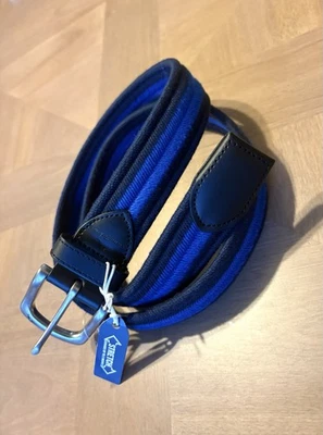 Cinto de tecido Tommy Bahama masculino preto marinho costurado elástico, M, G - Imagem 1 de 4