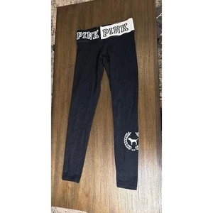 Pink Victoria Secret Leggings Yoga schwarz Damen Größe Small Logo Stretch - Bild 1 von 4