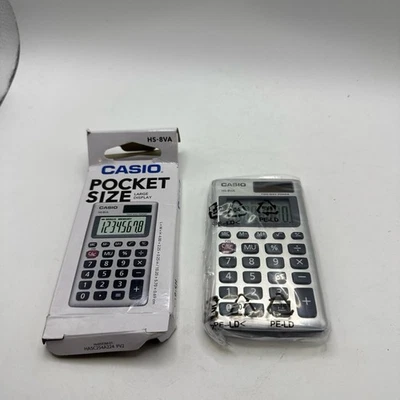 Casio Electronic Calculator Portable 8-Digit Silver HS-8VA Solar Powered Large D - Image 1 of 4