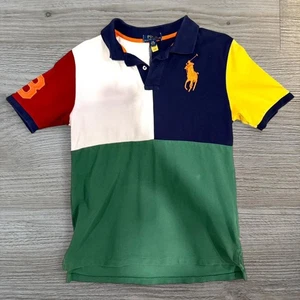 Polo Ralph Lauren Big Pony Color Block Polo Shirt - Boy’s Size L (14-16) - Picture 1 of 6