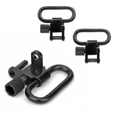 Tourbon Leather Rifle Sling Gun Carry Strap Shooting Rest Adjustable Black/Brown - Image 1 of 4