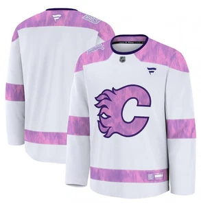 Size XL Fanatics Calgary Flames Hockey Fights Cancer Jersey 2024 NHL NEW - Picture 1 of 4