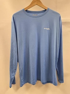 Columbia PFG Shirt Herren Large Blau Langarm Omni-Shade Sonnenschutz Angeln - Bild 1 von 10