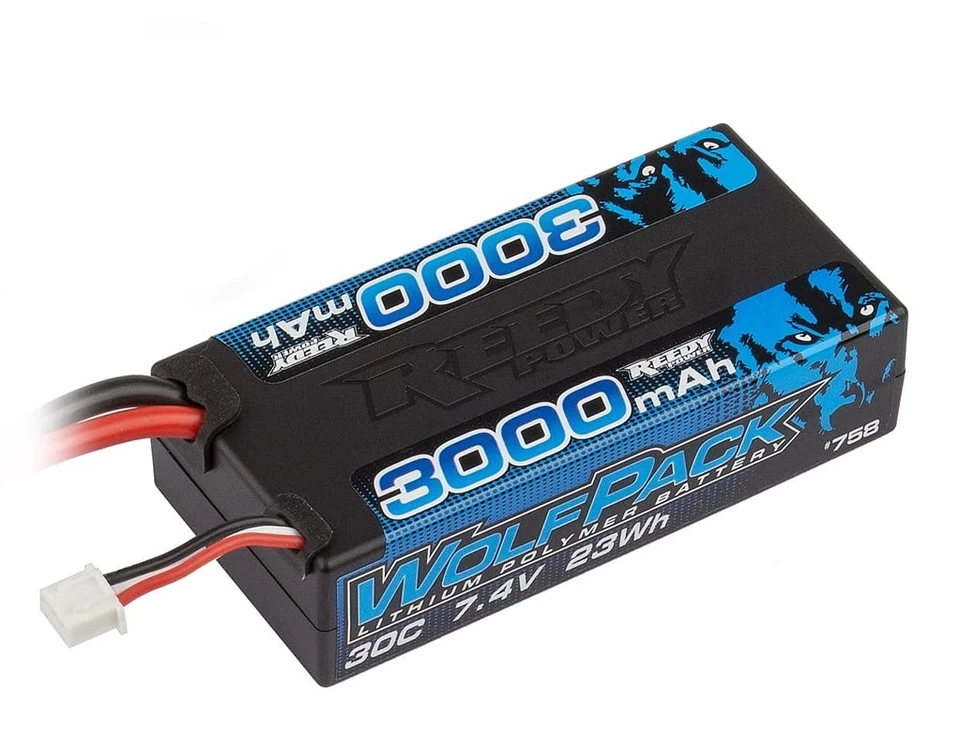 Team Associated Wolfpack LiPo 3000mAh 30C 7.4V Shorty & T-Plug ASC758 Car - Image 1 of 1