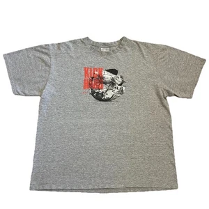 Vintage Nike Kick Hard Soccer T-Shirt Large Tee Swoosh Y2K Football Silver Tag - Picture 1 of 6