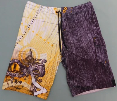 DE COLECCIÓN OAKLEY CIGAR BOX BOARD SHORTS NEGRO AMARILLO HOMBRE TALLA 38 Foto 1 de 4