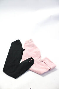 Monnalisa Il Gufo Girls Leggings Velvet Pants Black Pink Size 8 10 Lot 2