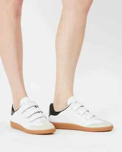 Isabel Marant Beth low-top leather sneakers Women's US Size 9/EU 39 - Picture 1 of 13