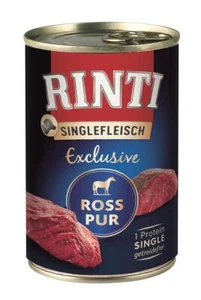 Rinti Exclusive Singlefleisch Ross Pur 12x 400 g Nassfutter Hundefutter - Bild 1 von 1