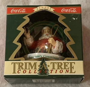 Coca Cola Coke Santa Trim A Tree Christmas Collection Ornament 1934 1990 - Picture 1 of 5
