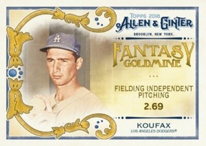 SANDY KOUFAX 2018 TOPPS ALLEN & GINTER FANTASY GOLDMINE SP 5X7 JUMBO CARD #/49