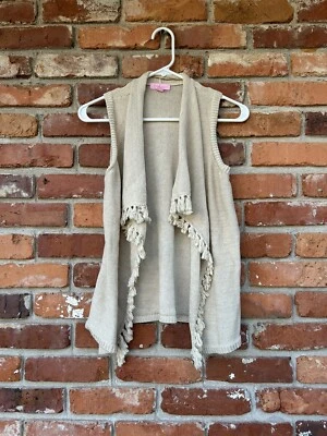 Свитер жилет Lilly Pulitzer для девочек бежевый металлик мини Abbott L 8-10 - Изображение 1 из 4