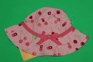 6 12 NWT Gymboree SWEET CHERRIES Vintage 2005 Pink Cherry Sun HAT Girls HTF