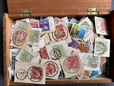 Job Lot Of Stamps In A Nice Wooden Box